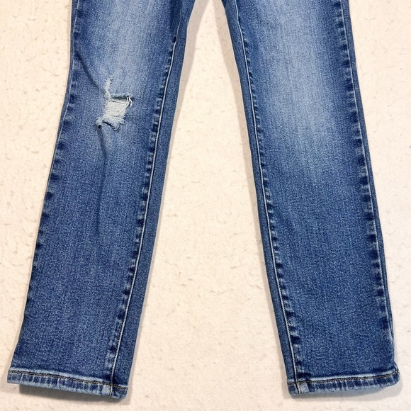 Judy Blue Jeans Blue Floral Embroidered Denim Boyfriend Festival Size 3/26 26x28 - Picture 3 of 16